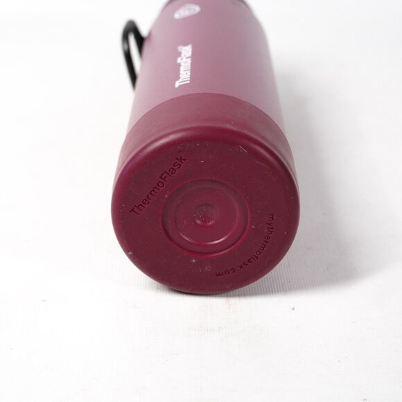 ThermoFlask 24oz Stainless Steel Vacuum Insulated Water Bottle Red Maroon w/ Lid - Picture 6 of 9